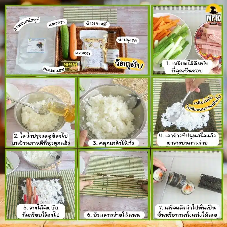 วิธีทำคิมบับ