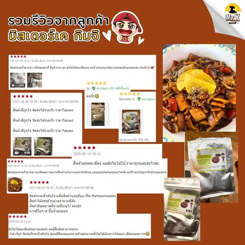 รวมรีวิวจากลูกค้าผงจาจังมยอน