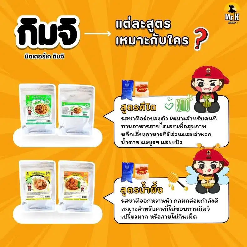 กิมจิรสคีโตและรสน้ำผึ้ง