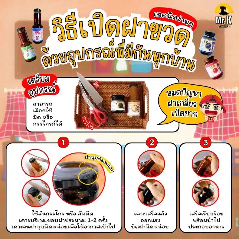 วิธีเปิดฝาขวด