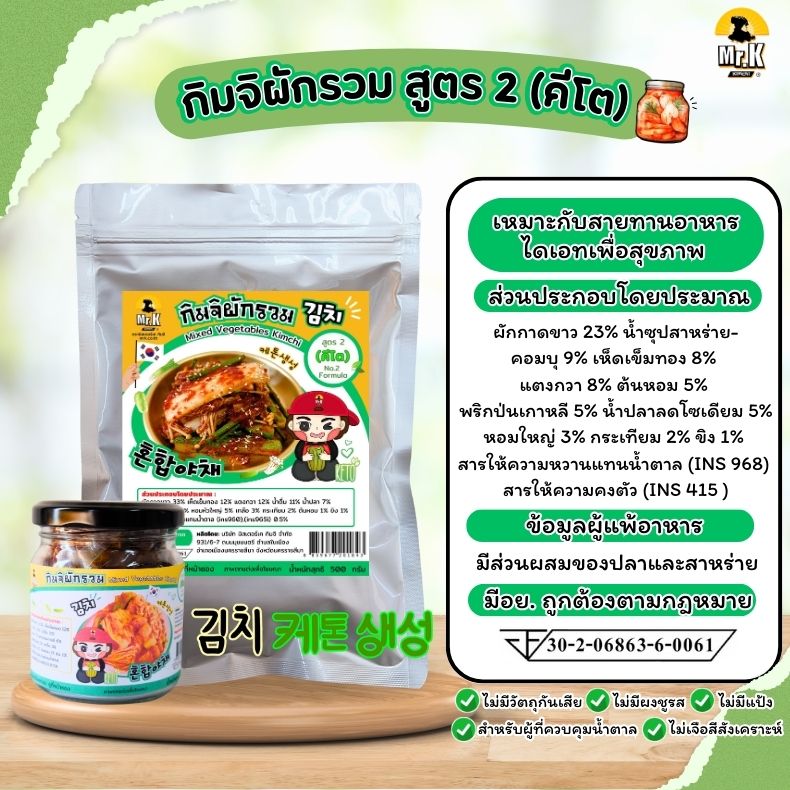 กิมจิผักรวม สูตรคีโต